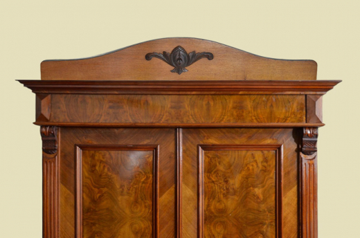 Antiker Kleiderschrank ORIGINAL Jugendstil Gründerzeit Aufsatz von 1880-1920