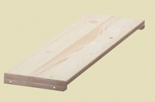 VOLLHOLZ Regalbrett mit Montage für Kleiderschränke