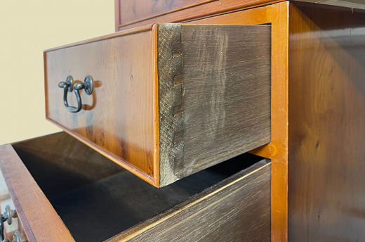 Bürotisch Schreibtisch ANTIK Leder Eibe Sekretär English Chesterfield Empire