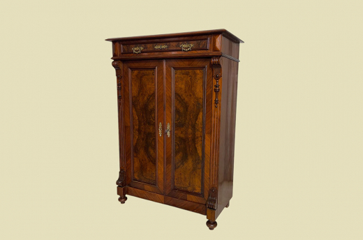 1880er HANDPOLIERT Vertiko ANTIK Gründerzeit Nußbaum Kommode Schrank von 1880