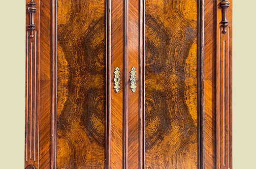 1880er HANDPOLIERT Vertiko ANTIK Gründerzeit Nußbaum Kommode Schrank von 1880