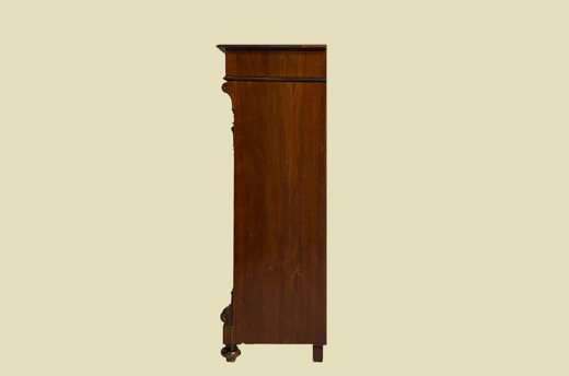 1880er HANDPOLIERT Vertiko ANTIK Gründerzeit Nußbaum Kommode Schrank von 1880