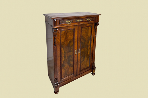 1880er HANDPOLIERT Vertiko ANTIK Gründerzeit Nußbaum Kommode Schrank von 1880