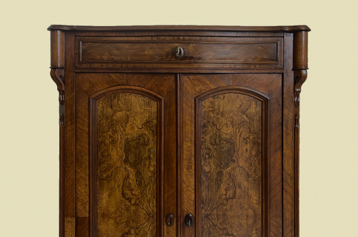 1840er Vertiko ANTIK Louis Philippe Nußbaum Schrank Kommode von 1840