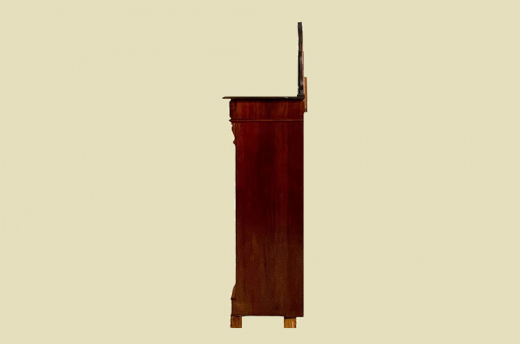 1920er Vertiko ANTIK Jugendstil Nußbaum Lebensbaum Kommode Schrank mit Aufsatz