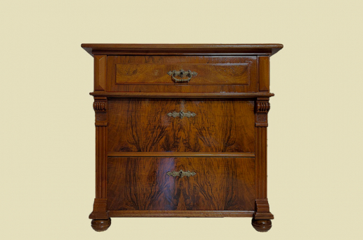 VOLLRESTAURIERT Kommode ANTIK Gründerzeit Nußbaum Sideboard Schrank von 1880