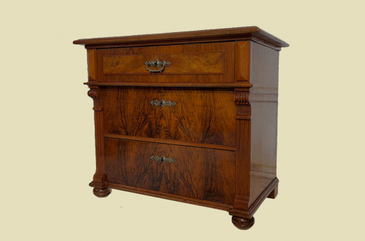 VOLLRESTAURIERT Kommode ANTIK Gründerzeit Nußbaum Sideboard Schrank von 1880