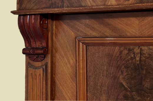 1880er Kleiderschrank ANTIK Gründerzeit Nußbaum Schrank von 1880