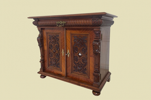 1880er ANTIK Gründerzeit Nußbaum Säulen Kommode Anrichte Buffet Vertiko von 1880