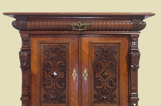 1880er ANTIK Gründerzeit Nußbaum Säulen Kommode Anrichte Buffet Vertiko von 1880