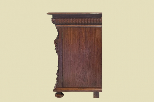 1880er ANTIK Gründerzeit Nußbaum Säulen Kommode Anrichte Buffet Vertiko von 1880