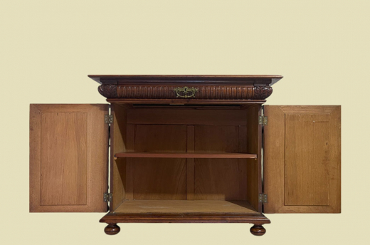 1880er ANTIK Gründerzeit Nußbaum Säulen Kommode Anrichte Buffet Vertiko von 1880