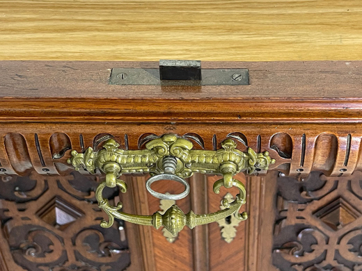 1880er ANTIK Gründerzeit Nußbaum Säulen Kommode Anrichte Buffet Vertiko von 1880