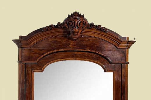 1840er ANTIK Louis Philippe Spiegel Wäsche Kleider Schrank von 1840 -zerlegbar-