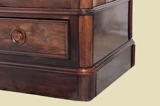 1840er ANTIK Louis Philippe Spiegel Wäsche Kleider Schrank von 1840 -zerlegbar-