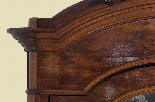 1840er ANTIK Louis Philippe Spiegel Wäsche Kleider Schrank von 1840 -zerlegbar-