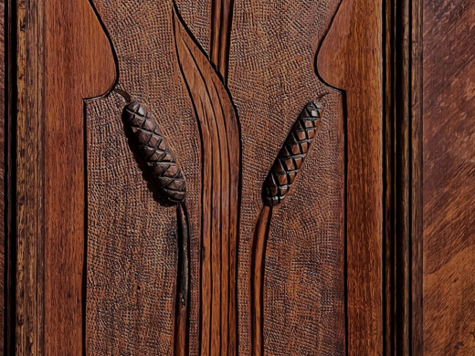 1920er Vertiko ANTIK Jugendstil Nußbaum Lebensbaum Kommode Schrank von 1920