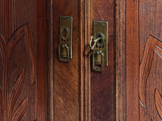 1920er Vertiko ANTIK Jugendstil Nußbaum Lebensbaum Kommode Schrank von 1920