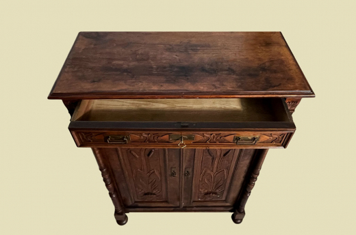 1920er Vertiko ANTIK Jugendstil Nußbaum Lebensbaum Kommode Schrank von 1920