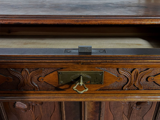 1920er Vertiko ANTIK Jugendstil Nußbaum Lebensbaum Kommode Schrank von 1920