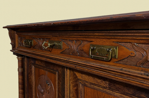 1920er Vertiko ANTIK Jugendstil Nußbaum Lebensbaum Kommode Schrank von 1920