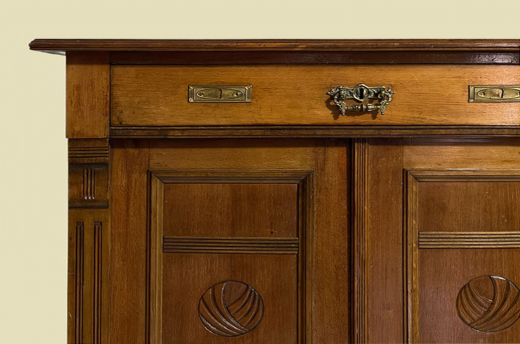 1920er Vertiko ANTIK Jugendstil Nußbaum Kommode Schrank von 1920