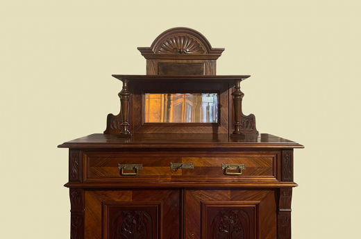 1920er Vertiko ANTIK Jugendstil Nußbaum Lebensbaum Kommode Schrank von 1920