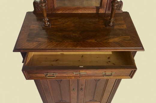 1920er Vertiko ANTIK Jugendstil Nußbaum Lebensbaum Kommode Schrank von 1920