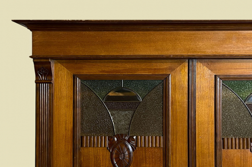 -RESERVIERT- 1920er Kleiderschrank ANTIK Jugendstil Nußbaum Schrank von 1920