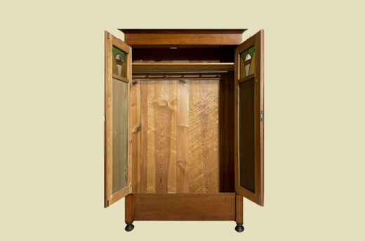 -RESERVIERT- 1920er Kleiderschrank ANTIK Jugendstil Nußbaum Schrank von 1920