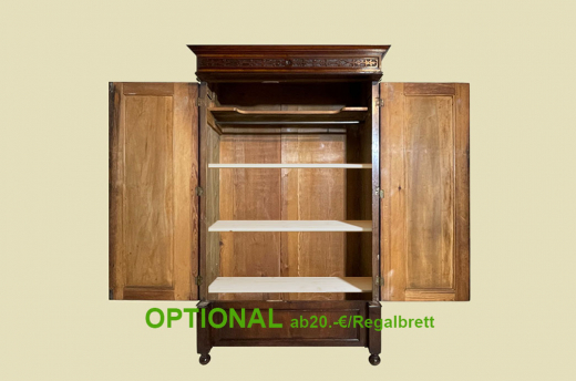 Edler 1880er Kleiderschrank ANTIK Gründerzeit Nußbaum Säulen Schrank von 1880