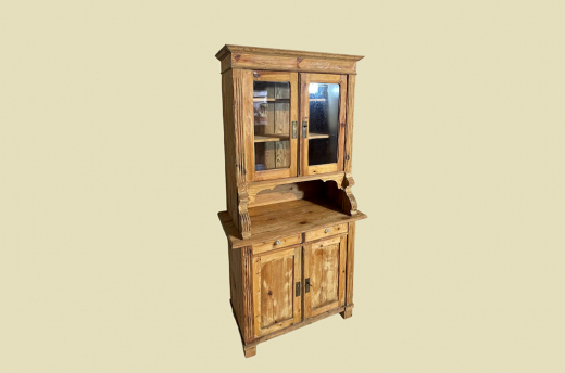 1920er Küchenbuffet ANTIK Jugendstil Weichholz Vitrine Kommode Schrank von 1920