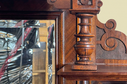 1880er Vertiko ANTIK Gründerzeit VINTAGE Kommode Schrank mit Aufsatz