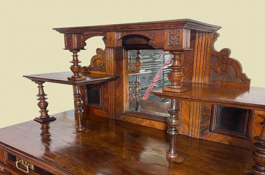 1880er Vertiko ANTIK Gründerzeit VINTAGE Kommode Schrank mit Aufsatz