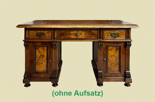 1880er Schreibtisch ANTIK Gründerzeit VINTAGE Sekretär Tisch von 1880