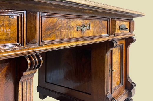 1880er Schreibtisch ANTIK Gründerzeit VINTAGE Sekretär Tisch von 1880