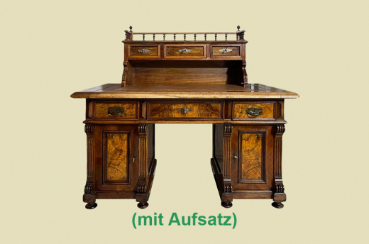 1880er Schreibtisch ANTIK Gründerzeit VINTAGE Sekretär Tisch von 1880