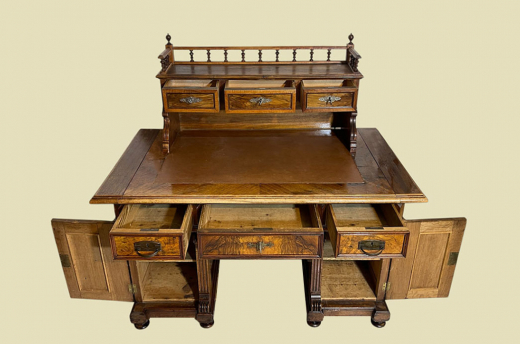 1880er Schreibtisch ANTIK Gründerzeit VINTAGE Sekretär Tisch von 1880