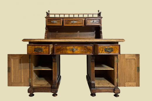 1880er Schreibtisch ANTIK Gründerzeit VINTAGE Sekretär Tisch von 1880