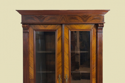 1880er Vitrine ANTIK Gründerzeit VINTAGE Nußbaum Bücherschrank Schrank von 1880