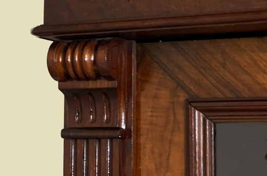 1880er Vitrine ANTIK Gründerzeit VINTAGE Nußbaum Bücherschrank Schrank von 1880