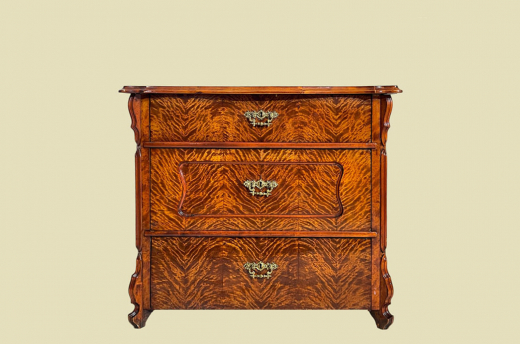 Kommode ANTIK Louis Philippe VINTAGE Birke Schrank Sideboard von 1840