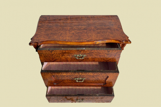 Kommode ANTIK Louis Philippe VINTAGE Birke Schrank Sideboard von 1840