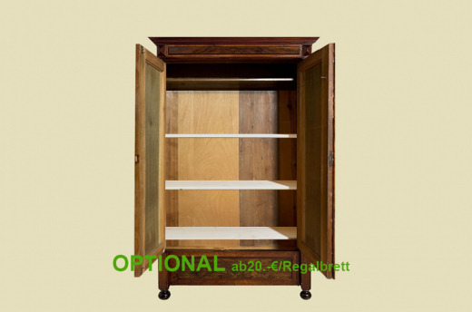 1880er Kleiderschrank ANTIK Gründerzeit VINTAGE Nußbaum Säulen Schrank von 1880