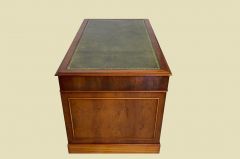 Bürotisch Schreibtisch ANTIK Leder Eibe Sekretär English Chesterfield Empire