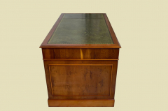 Bürotisch Schreibtisch ANTIK Leder Eibe Sekretär English Chesterfield Empire