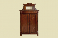 1920er Vertiko ANTIK Jugendstil Nußbaum Lebensbaum Kommode Schrank mit Aufsatz