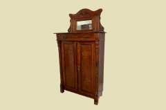 1920er Vertiko ANTIK Jugendstil Nußbaum Lebensbaum Kommode Schrank mit Aufsatz