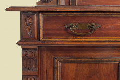 1920er Vertiko ANTIK Jugendstil Nußbaum Lebensbaum Kommode Schrank mit Aufsatz