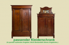1920er Vertiko ANTIK Jugendstil Nußbaum Lebensbaum Kommode Schrank mit Aufsatz